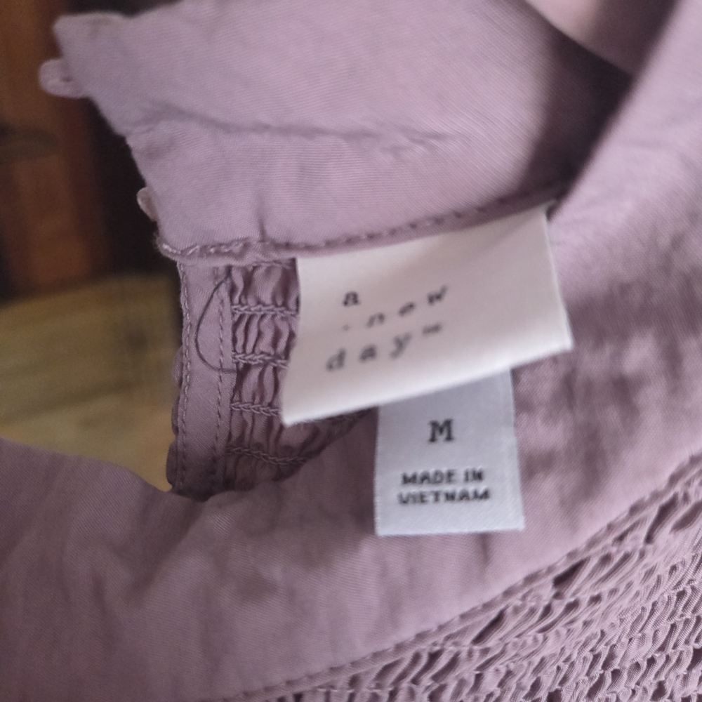 a new day Lilac Smocked Ruffle Midi Dress - Picture 3 of 3